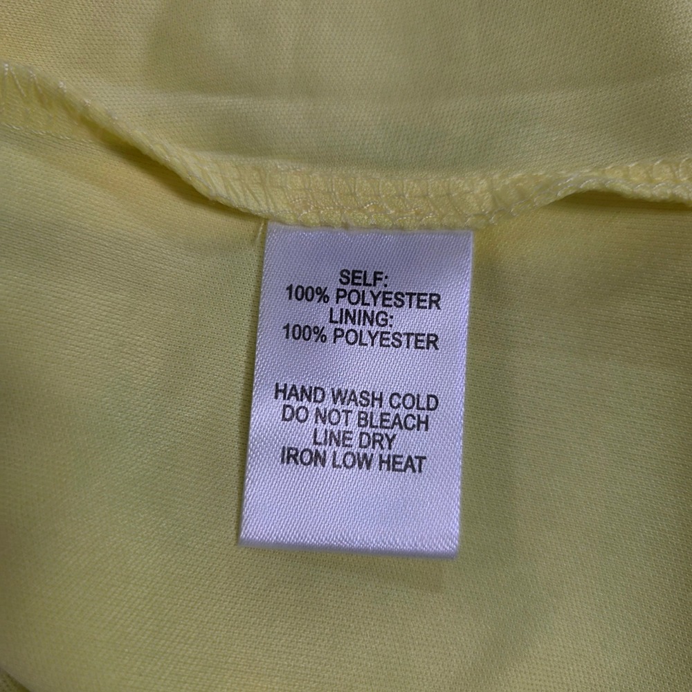 Lulus Freestyle Sheer Sleeve Shift Dress Bright Yellow Chiffon XS Women Mini - Picture 4 of 9